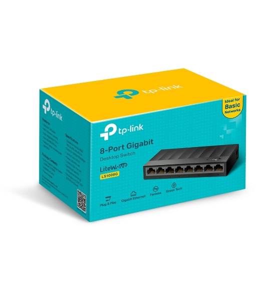 Коммутатор TP-Link LS1008G (L2) 8x1Гбит/с неуправляемый