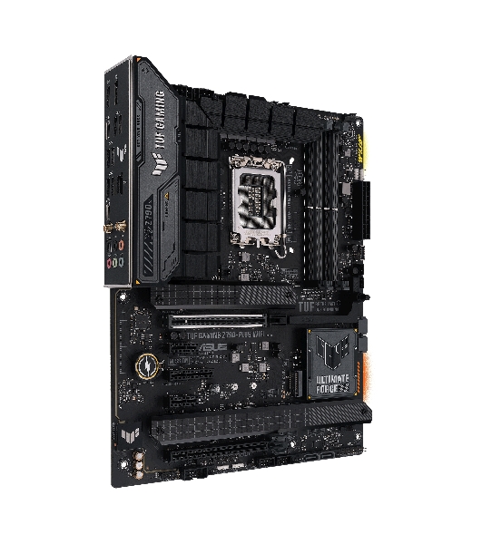 Материнская плата ASUS TUF GAMING Z790-PLUS WIFI, LGA 1700, Intel Z790, 4xDDR5, 4xSATA, 4xM.2, 1xPCIe 5.0 x16, 1xPCIe 4.0 x4, 2xUSB-A 3.2 Gen 2, 4xUSB-A 3.2 Gen 1, 1xUSB-C 3.2 Gen 2, 1xUSB-C 3.2 Gen 2x2, 1x2.5Gb LAN, 5x3.5 мм, 7.1, Standard-ATX