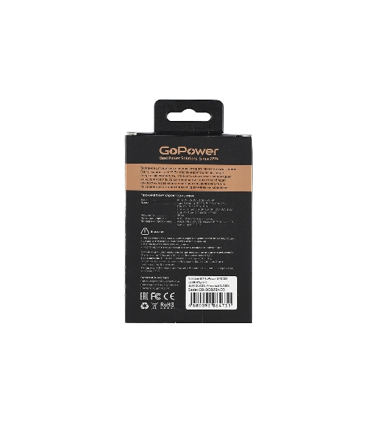 Сетевое зарядное устройство GOPOWER 1USB+1TYPE-C 35W QC3.0 00-00028403 черный