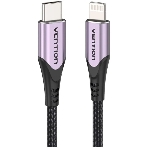 Кабель Vention USB 2.0 CM/Lightning 8M для iPad/iPhone - 1м. Фиолетовый, фото3