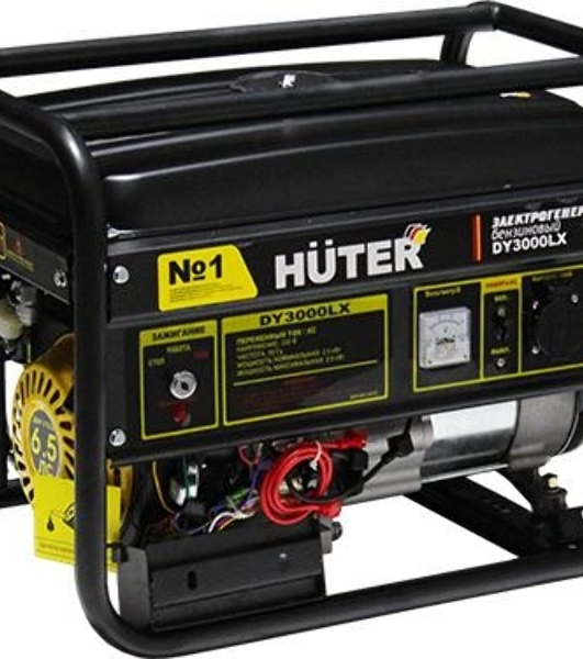 Электрогенератор бензиновый Huter DY3000LX, 2.7 кВт, 67 дБ, 45 кг