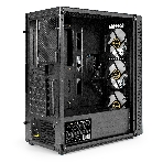 Компьютерный корпус Miditower ExeGate EVO-5001A-450NPX (ATX, БП 450NPX с вент. 12 см, 2хUSB+1хUSB 3.0+HD Audio, черный, 3 вент.12см с RGb подсветкой, боковая панель - закаленное стекло), фото12