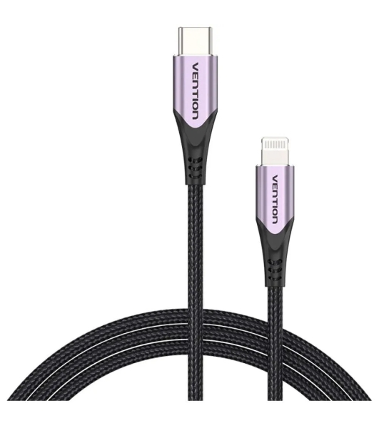 Кабель Vention USB 2.0 CM/Lightning 8M для iPad/iPhone - 1м. Фиолетовый