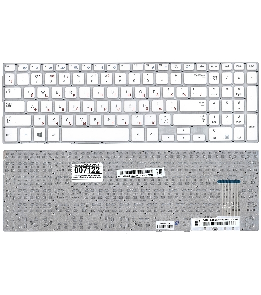 Клавиатура для ноутбука Samsung NP370R5E NP510R5E белый