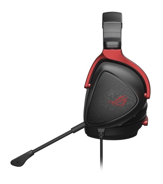 Гарнитура ASUS ROG Delta S Core чёрный-красный, проводная, 3.5 мм, съёмный микрофон, совместимость с PlayStation, Xbox