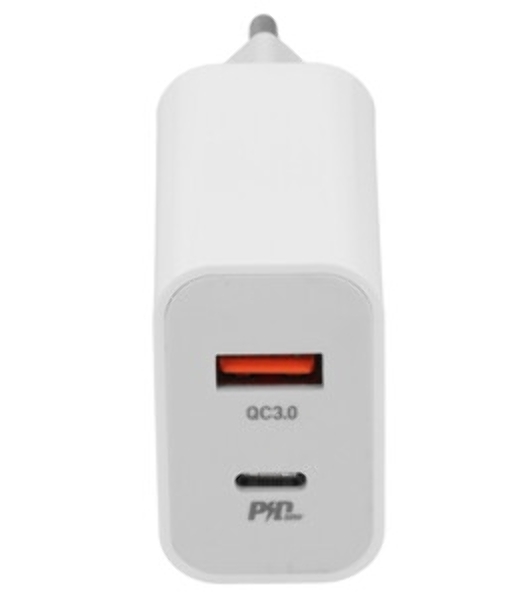 Сетевое зарядное устройство HOCO HC-66076 C97A/PD + QC 3.0/2 USB: Type-A + Type-C/Выход: 5V_9V_12V, 20W/белый