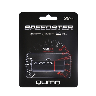 Флешка USB 3.0 QUMO 32Gb, Speedster черный