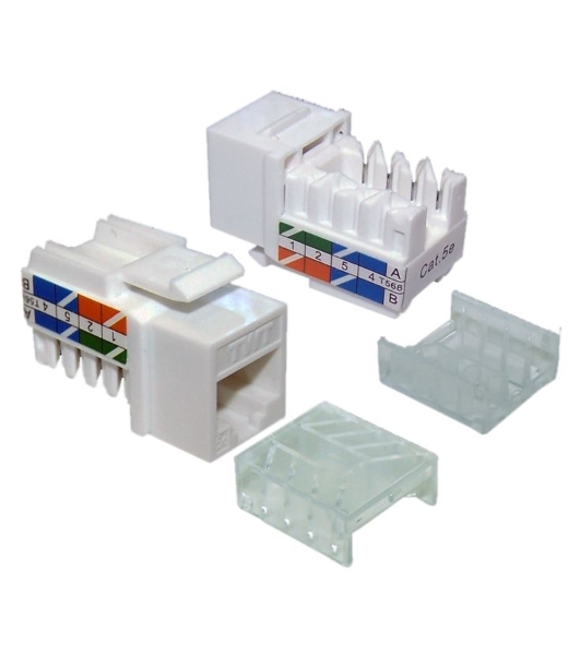 Модуль Keystone RJ45, Cat.5E, UTP, 90 градусов, белый