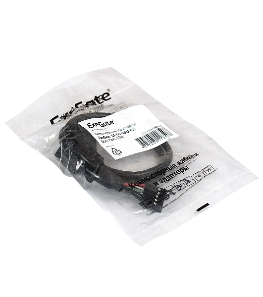 Кабель-переходник ExeGate EX284940RUS USB 2.0-USB 3.0 ExeGate EX-CC-U3U2-0.3 (9pin/19pin, 0,3м)