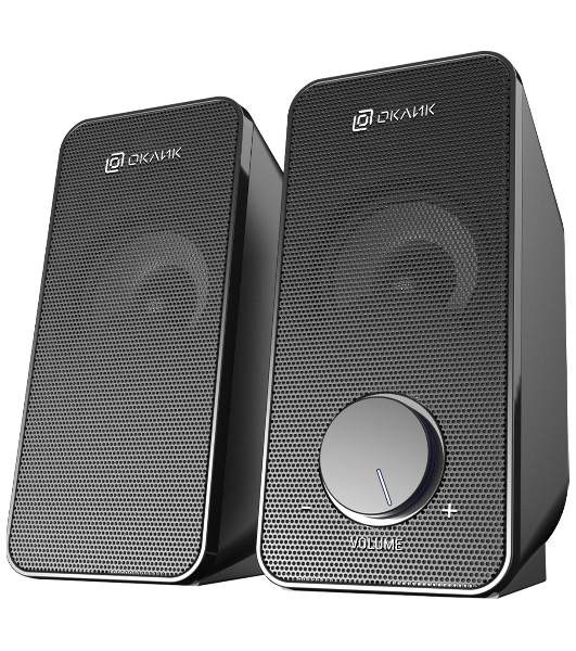 Акустическая система Oklick OK-122 2.0 черный 4Вт