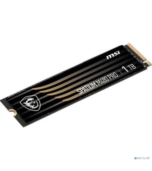 Накопитель SSD MSI SPATIUM M480 PRO, 1000Gb, M.2 2280, PCIe 4.0 x4, NVMe, R/W 7400/6000