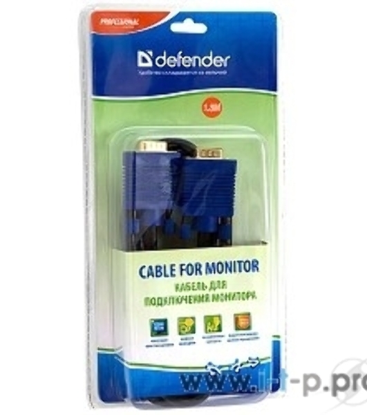 Кабель для монитора Defender SVGA HDDB15M M/M 1.8м BL BB340M-06