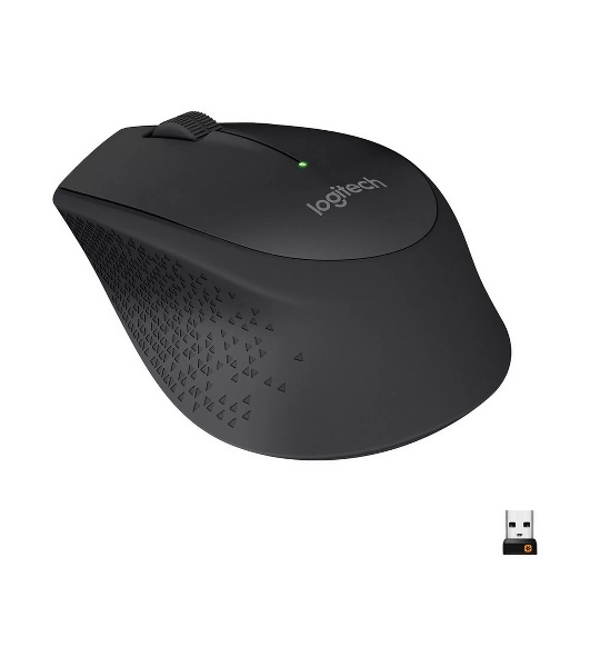 Мышь беспроводная Logitech M280 черный, 1000 dpi, радиоканал, USB, кнопки - 3