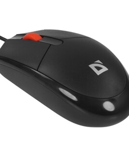 Мышь проводная Defender Delta MM-523 черный, 1000 dpi, USB, кнопки - 3