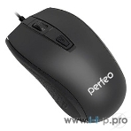 Мышь проводная Perfeo PROFIL черный, 1600 dpi, USB, кнопки - 4, фото 1