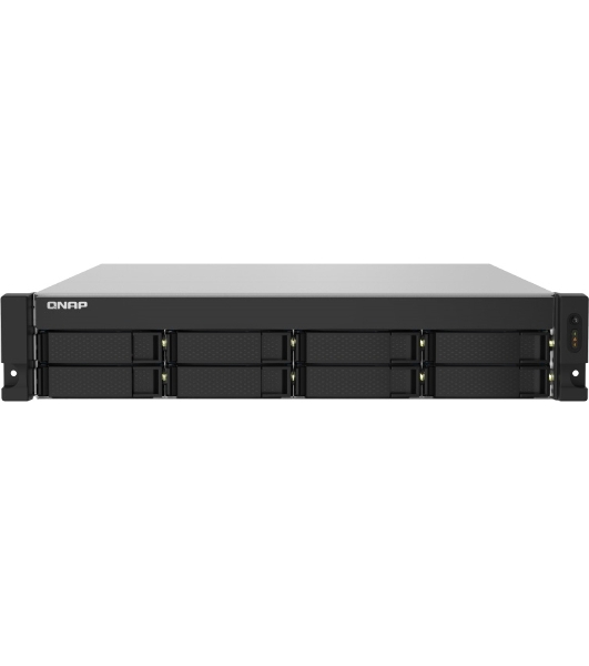 Сетевое хранилище без дисков SMB QNAP TS-832PXU-4G 8-Bay AL324 quad-core 1.7 GHz 2U rackmount NAS, 4Gb DDR4 UDIMM RAM (max 1x16Gb), SATA 6Gb/s, 2x 10GbE SFP+ LAN, 2x2.5 GbE LAN, 1x PCIe Gen2 x2 slot. W/o RAIL-B02