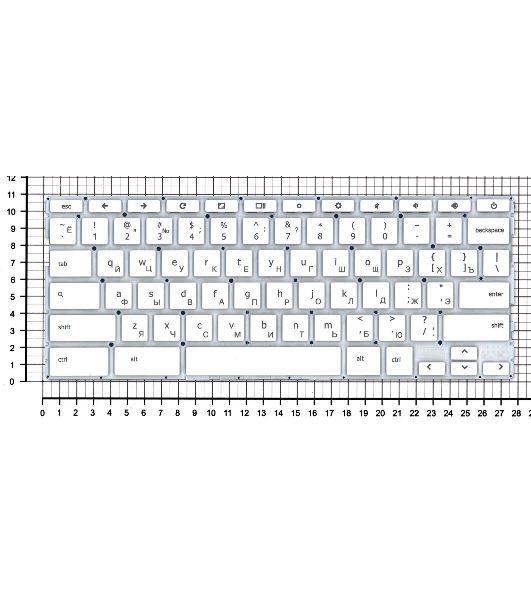 Клавиатура для ноутбука HP Chromebook 14A-NA белый