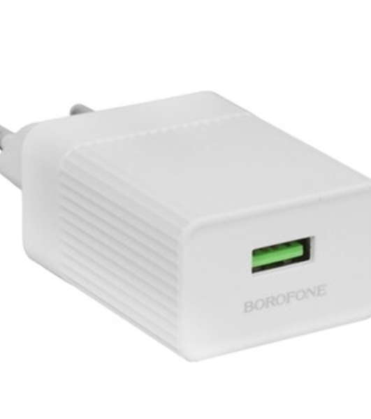 Сетевое зарядное устройство BOROFONE (6931474728296) BA47A Mighty 1USB QC3.0 белый