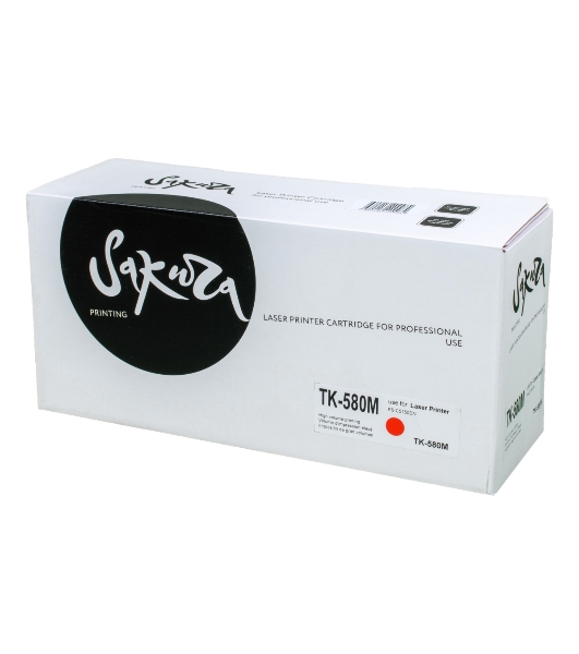Картридж Sakura TK580M для Kyocera Mita FS-5150DN/5250DN, пурпурный, 2800 к.