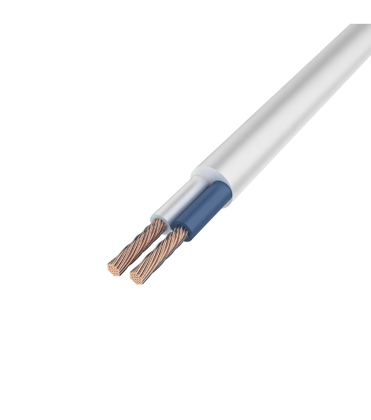 Провод соединительный ПВС Rexant 2x1,0 мм², белый, длина 5 метров, ГОСТ 7399-97