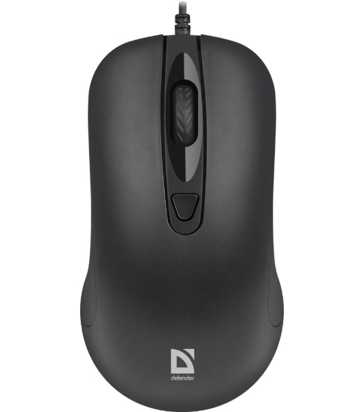 Мышь проводная Defender Classic MB-230 черный, 1600 dpi, USB, кнопки - 4