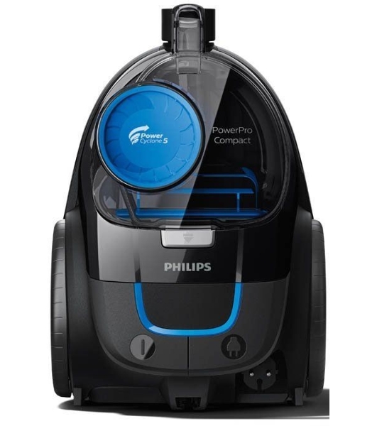 Пылесос Philips FC9331/09 черный/синий, 237/900 Вт, уборка сухая, пылесборник контейнер 1.5 л