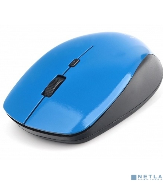 Мышь беспроводная Gembird MUSW-250-2 синий, 1600 dpi, радиоканал, USB, кнопки - 4
