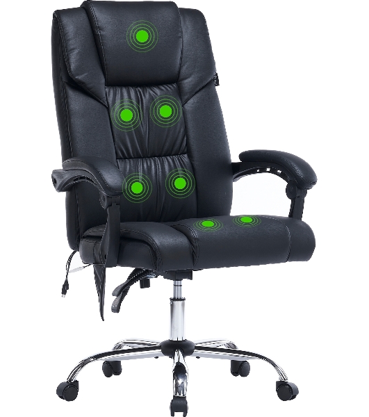 Кресло Cactus CS-CHR-OC02M-BK черный, экокожа