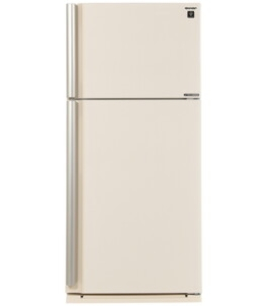 Холодильник Sharp SJ-XE55PMBE бежевый двухкамерный 388/148л морозилка сверху, No Frost