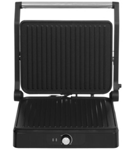 Гриль электрический Topdevice EG1/2200 Вт/0-240 °C/раскрытие на 180 °C/несъемные панели/черно-серебристый (TDSEG001_BK)