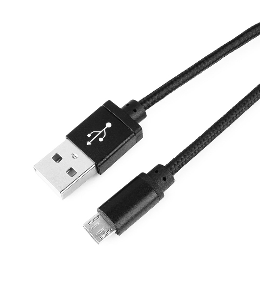 Кабель Gembird USB 2.0 Cablexpert AM/microBM 5P, 1м, нейлоновая оплетка, алюминиевые разъемы, черный, пакет