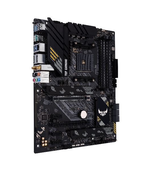 Материнская плата ASUS TUF GAMING B550-PLUS WIFI II, AM4, AMD B550, 4xDDR4, 6xSATA, 2xM.2, 1xPCI-E 3.0 x16, 1xPCI-E 4.0 x16, 3xPCI-E x1, 1xDP, 1xHDMI, 1x 2.5Gb LAN, 2xUSB-A 3.2 Gen 1, 1xUSB-A 3.2 Gen 2, 1xUSB-C 3.2 Gen 2, 3x3.5 мм, 7.1, ATX