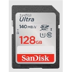 Флеш карта SD 128Gb SanDisk SDXC Class 10 UHS-I Ultra 140Mb/s, фото 1