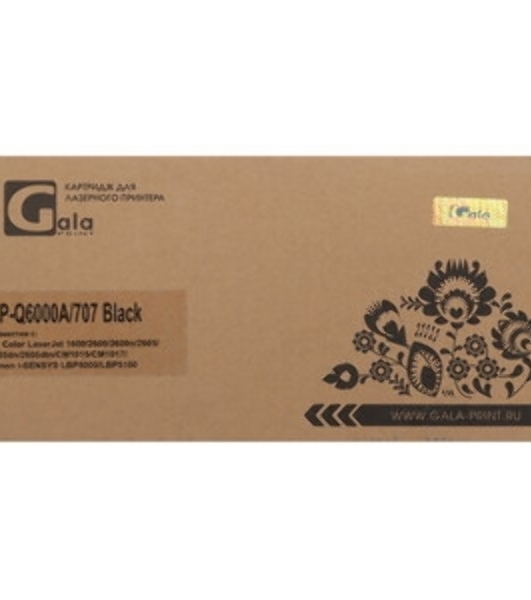 Картридж лазерный GalaPrint GP-Q6000A/707 для принтеров HP CLJ 1600/2600n/2600dn/2600dtn/2605DN/2605DTN/CM1015MFP/CM1017MFP Canon Laser Shot LBP5000/5100 черный 2500 копий