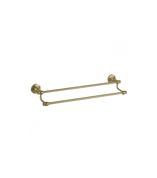 Держатель для полотенец Potato Bronze настенный, двойной 65 см P2609 антикварная бронза