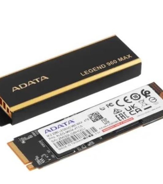 Накопитель SSD ADATA LEGEND 960 MAX, 4Tb, M.2 2280, PCIe 4.0 x4, NVMe, R/W 7400/6800, с радиатором