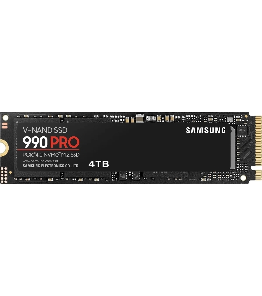 Накопитель SSD Samsung 990 PRO, 4Tb, PCIe 4.0 x4, M.2 2280, NVMe, R/W 7450/6900