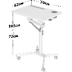 Стол для ноутбука Cactus VM-FDS101B столешница МДФ белый 70x52x107см (CS-FDS101WWT), фото11