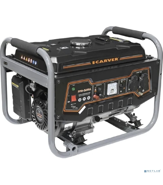 Электрогенератор бензиновый Carver PPG-3600A, 2.8 кВт, 67 дБ, 40 кг