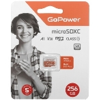 Флеш карта microSD GoPower 256Gb Class10 UHS-I (U3) 100 МБ/сек V30 без адаптера, фото3