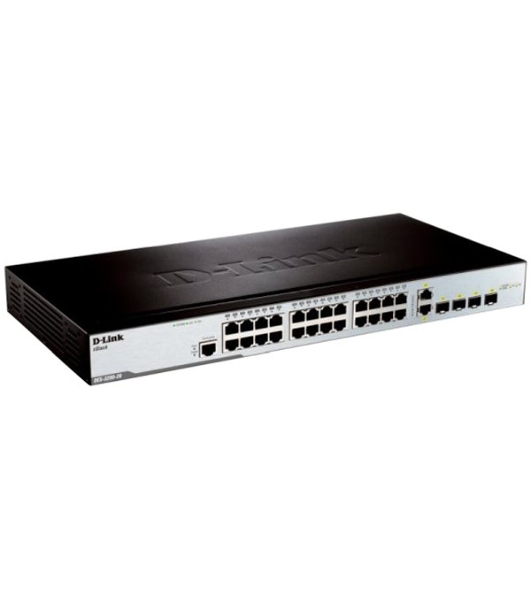 Коммутатор D-Link DES-3200-28/C1A, 24×100 Мбит/с + 2×1 Гбит/с Combo, управляемый