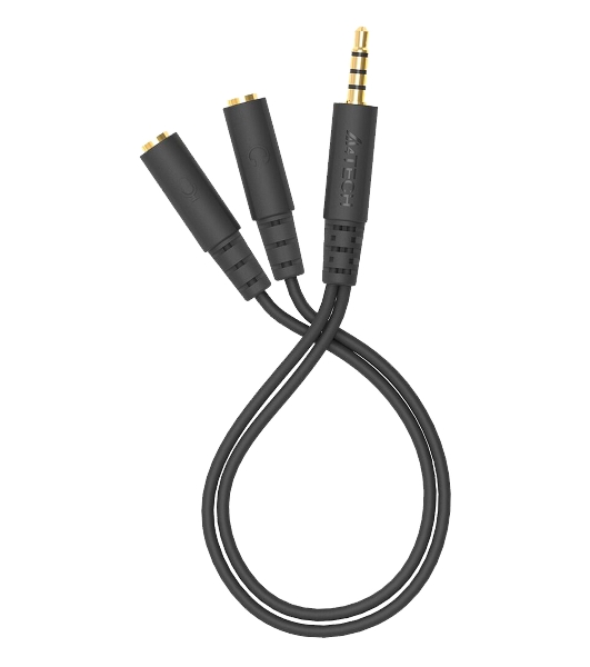 Адаптер аудио A4Tech AD-3P 2xJack 3.5 (f)/Jack 3.5 (m) 0.2м. черный