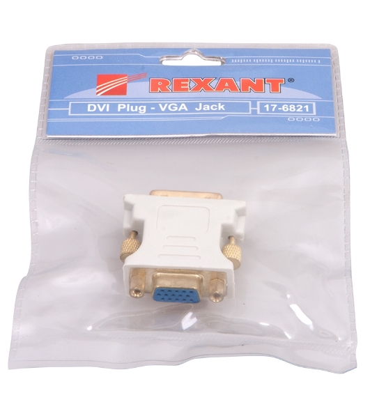 Переходник Rexant шт.DVI - гн.VGA GOLD