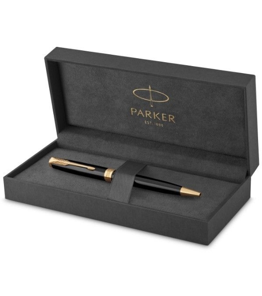 Ручка шариковая Parker Sonnet Core K530 (CW1931497) LaqBlack GT, M, черные чернила, подарочная коробка