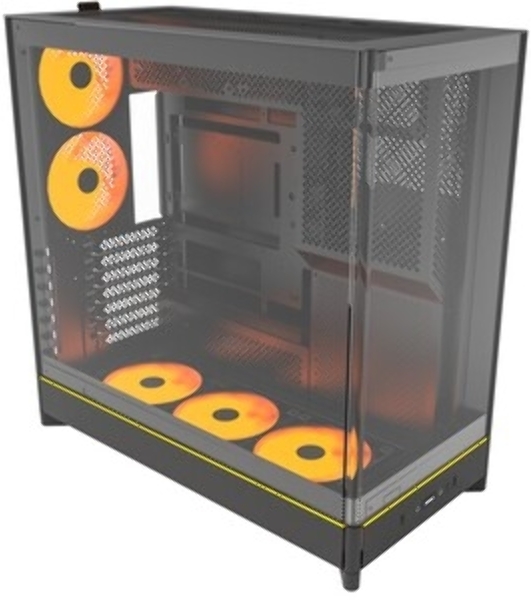 Компьютерный корпус Montech HS02 PRO белый без БП ATX 4x140мм 2xUSB 3.0 audio bott PSU