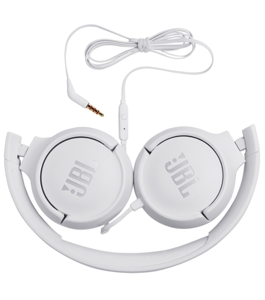 Проводные наушники JBL Tune 500 белый, накладные, Jack 3.5 мм, складная конструкция