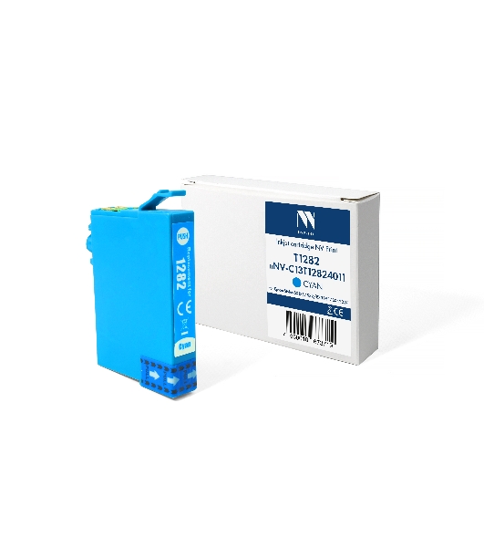 Картридж струйный NVPrint T1282 (NV-C13T12824011) Cyan для Epson Stylus SX125/S22/BX305F/SX420W (13 мл) совместимый