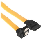 Кабель интерфейсный SATA Cablexpert CC-SATAM-DATA90-YL-50CM, Sata3 7pin/7pin, мет.защелка, угловой разъем, 50 см, желтый, пакет, фото 1