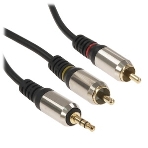 Кабель аудио Cablexpert CCAB-02-35M2RM-1.5MB. 3.5 Jack(M)/2х RCA (M), черный, 1.5м, блистер, фото4