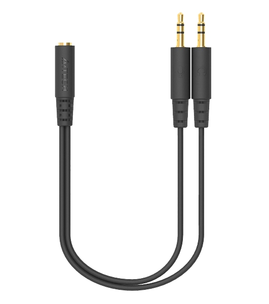 Адаптер аудио A4Tech AD-4P Jack 3.5 (f)/2xJack 3.5 (m) 0.2м. черный